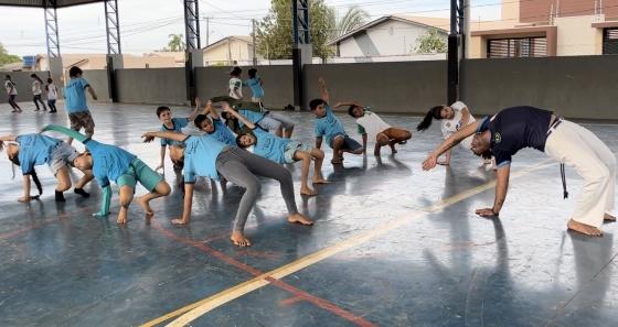 Aulas de Capoeira na escola Municipal Paulo Freire de Juína