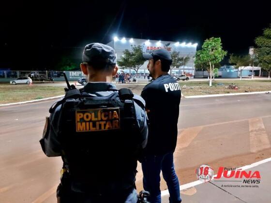 PM e Politec no local do acidente fatal em Juína