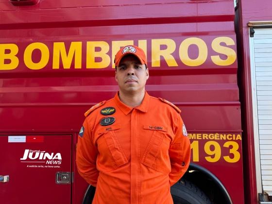 Major Reis - comandante dos bombeiros em Juína